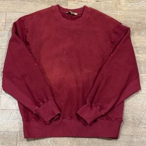 YEEZY SEASON 4 Calabasas Pullover Crewneck Sweatshirt Scorpio Red Size Small